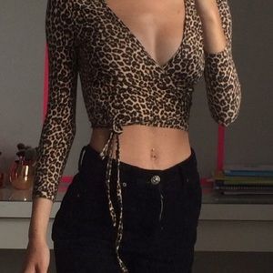 Leopard print Juilliard Wrap Top